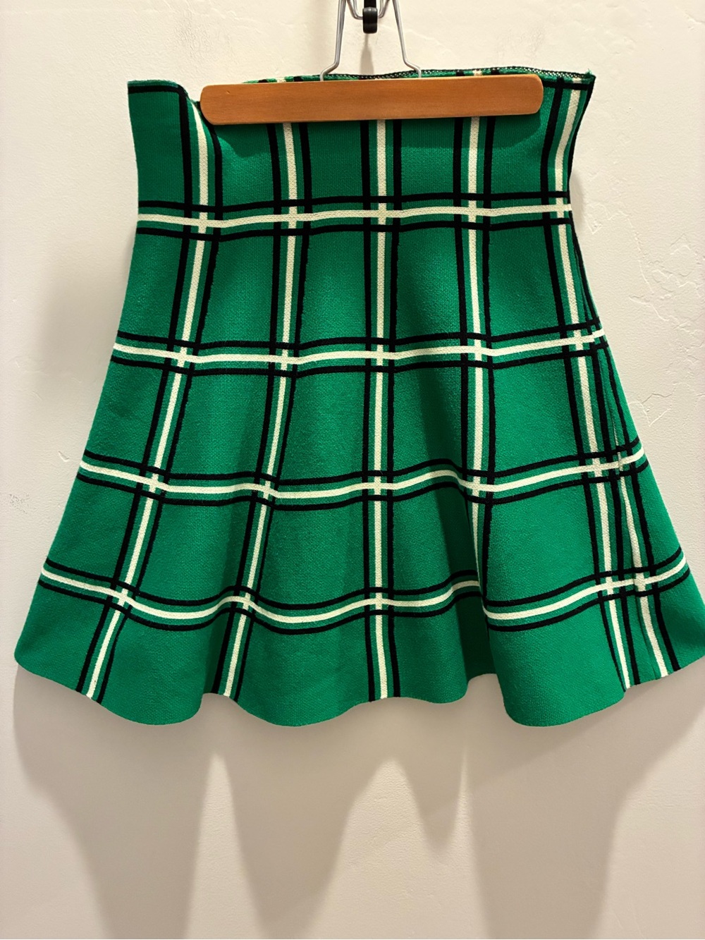 Green Plaid Circle Skirt
